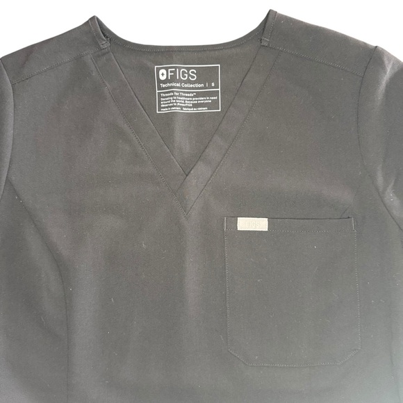 Figs Scrubs Womens Catarina VNeck Top And Tie Waist Straight Leg Pants Small - Picture 4 of 14